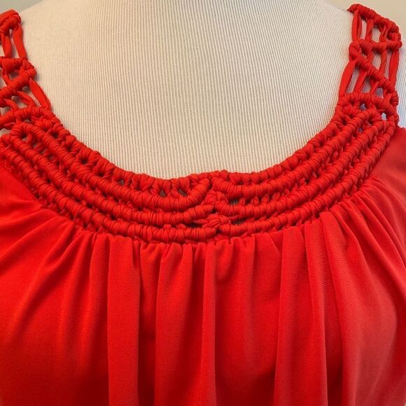 Maggy London Sleeveless Blouson Dress Sz 6 - Picture 3 of 7